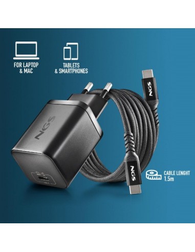 NGS BUD65W-C Cargador de Pared GaN 1xUSB-C 65W