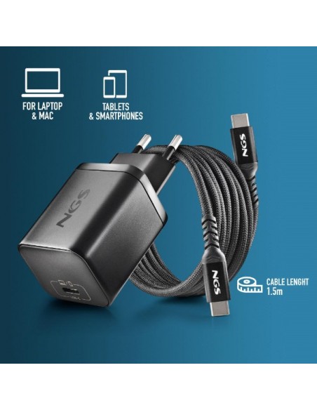 NGS BUD65W-C Cargador de Pared GaN 1xUSB-C 65W