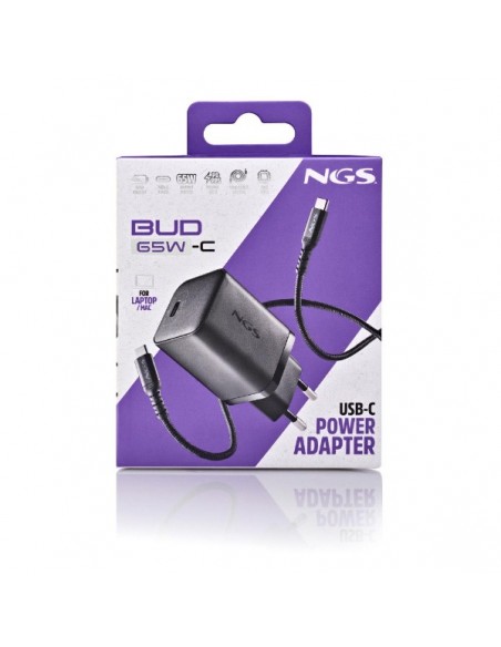 NGS BUD65W-C Cargador de Pared GaN 1xUSB-C 65W
