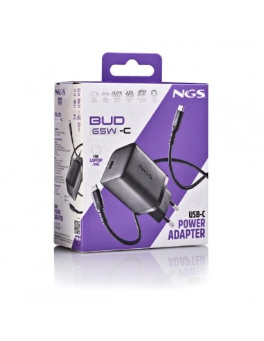 NGS BUD65W-C Cargador de Pared GaN 1xUSB-C 65W
