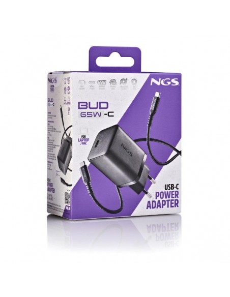 NGS BUD65W-C Cargador de Pared GaN 1xUSB-C 65W