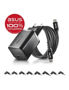 NGS BUD65W-AC Cargador de Portátil (Acer) GaN 1xUSB-C 65W Automático, 4 Conectores, Voltaje 5-20V