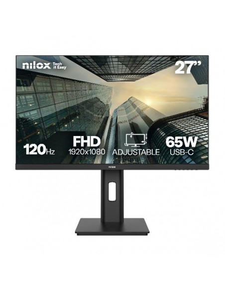Nilox NXM27REG12065 27" LED IPS FullHD 120Hz Regulable USB-C 65W Monitor
