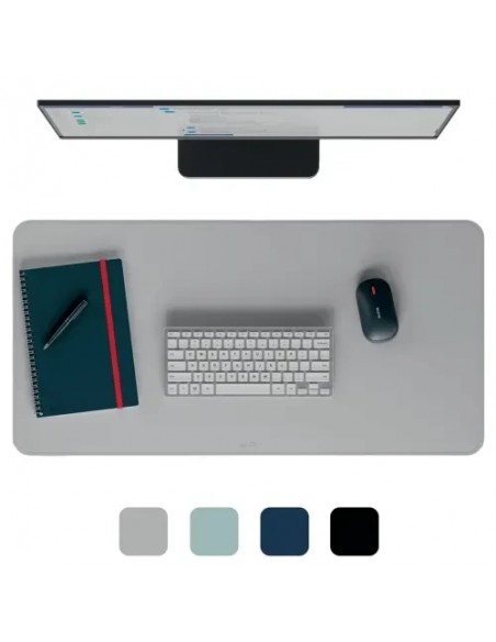 Leitz Alfombrilla de Escritorio Piel Reciclada Gris Claro 80x40cm
