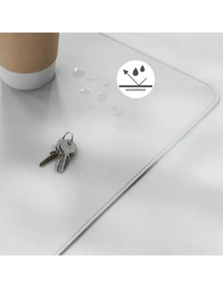 Leitz Alfombrilla de Escritorio Piel Reciclada Gris Claro 80x40cm
