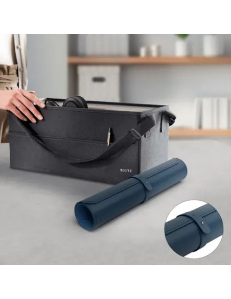 Leitz Alfombrilla de Escritorio Piel Reciclada Azul 80x40cm