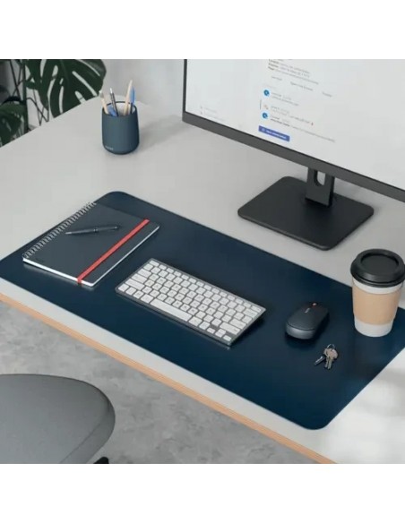 Leitz Alfombrilla de Escritorio Piel Reciclada Azul 80x40cm
