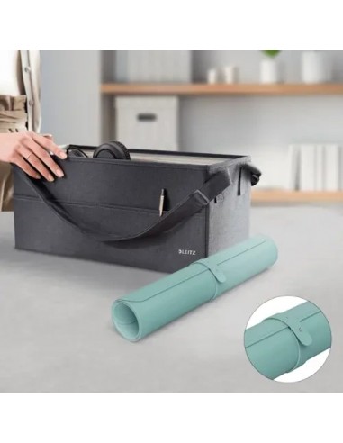 Leitz Alfombrilla de Escritorio Piel Reciclada Verde Menta 80x40cm