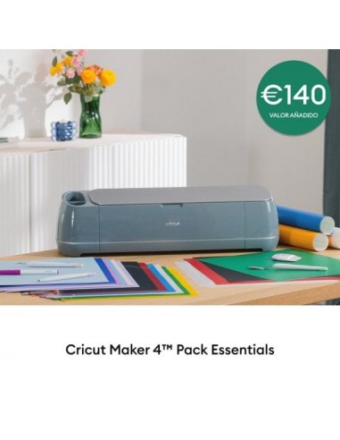Cricut Maker 4 Máquina de Corte Inteligente Azul + Pack Esencial
