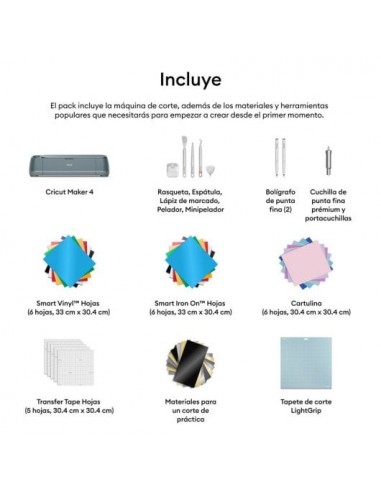 Cricut Maker 4 Máquina de Corte Inteligente Azul + Pack Esencial