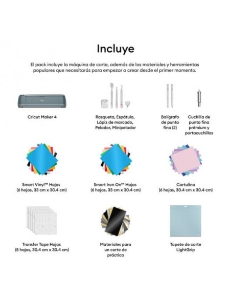 Cricut Maker 4 Máquina de Corte Inteligente Azul + Pack Esencial