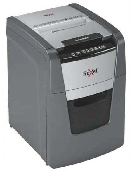 Rexel Optimum AutoFeed 100M Destructora de Papel Microcorte P-5 34L Negra