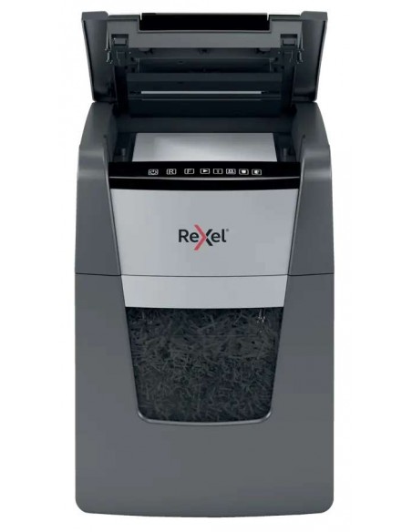 Rexel Optimum AutoFeed 100M Destructora de Papel Microcorte P-5 34L Negra