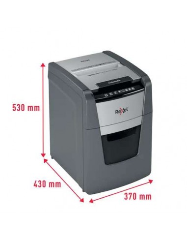 Rexel Optimum AutoFeed 100M Destructora de Papel Microcorte P-5 34L Negra