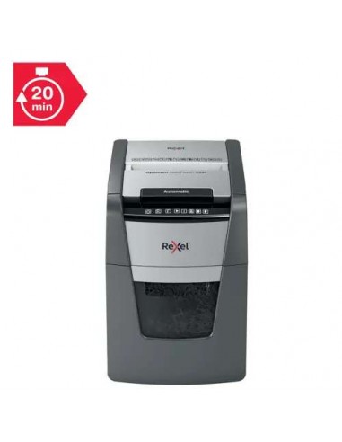 Rexel Optimum AutoFeed 100M Destructora de Papel Microcorte P-5 34L Negra