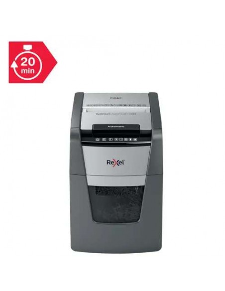 Rexel Optimum AutoFeed 100M Destructora de Papel Microcorte P-5 34L Negra