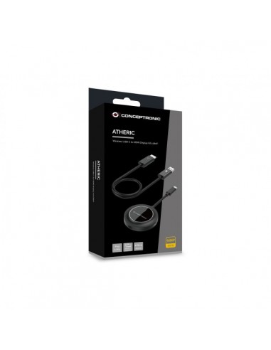 Conceptronic ATHERIC01B Adaptador de Pantalla Inalámbrico USB-C a HDMI FullHD 30m