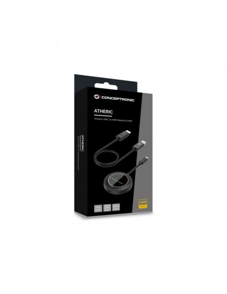 Conceptronic ATHERIC01B Adaptador de Pantalla Inalámbrico USB-C a HDMI FullHD 30m