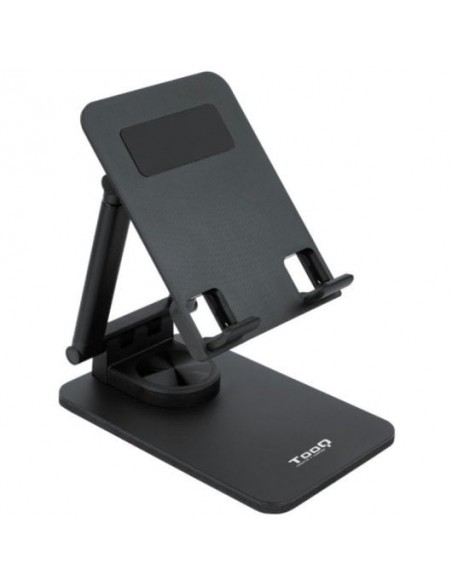 TooQ Soporte de Sobremesa Ajustable para Móvil o Tablet de hasta 12.9" Negro