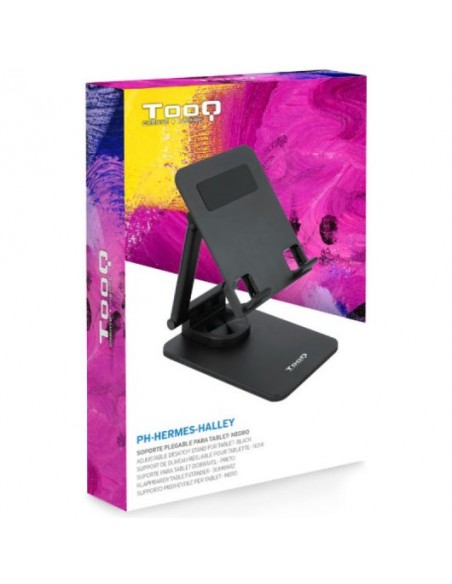 TooQ Soporte de Sobremesa Ajustable para Móvil o Tablet de hasta 12.9" Negro