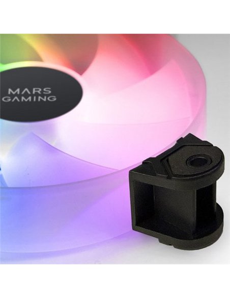 Mars Gaming MF-4A Kit 4x Ventiladores 120mm ARGB Rainbow Negro