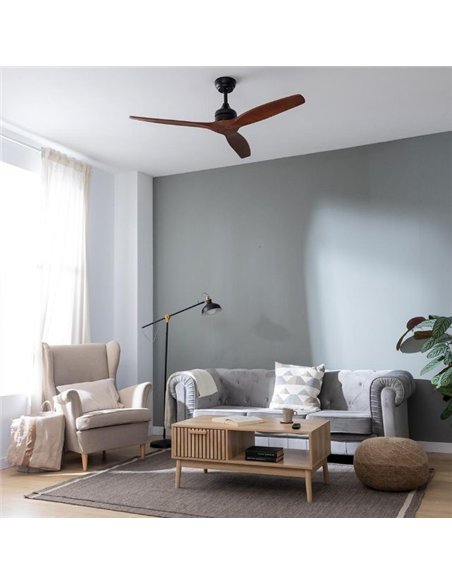 Cecotec EnergySilence Aero 5270 DarkWood Ventilador de Techo de 40W y 52", Mando a Distancia.