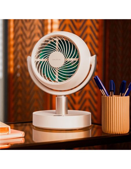 Cecotec EnergySilence 800 Cyclone Desk Portable Ventilador Circulador de Aire Portátil con Batería