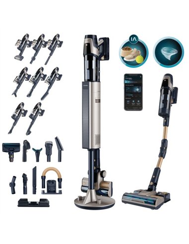 Cecotec RZ90 AI AquaPet Flex Connected Aspirador Escoba sin Cables con Base de Autovaciado 850W