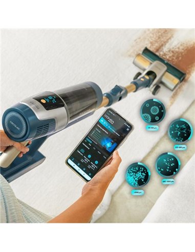Cecotec RZ90 AI AquaPet Flex Connected Aspirador Escoba sin Cables con Base de Autovaciado 850W
