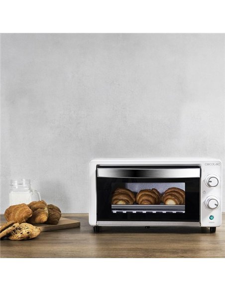Cecotec Bake&Toast 1090 White Horno Tostador de Sobremesa Eléctrico Multifunción, 10 Litros