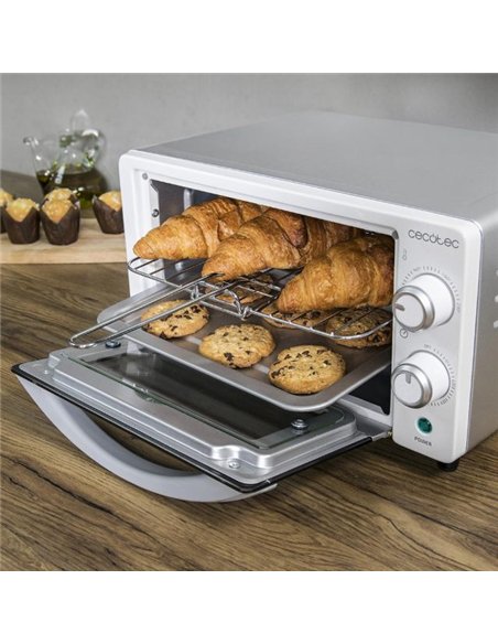 Cecotec Bake&Toast 1090 White Horno Tostador de Sobremesa Eléctrico Multifunción, 10 Litros