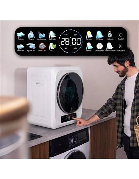 Cecotec Bolero DressCode Dry 3400V Secadora Compacta de Evacuación de 3Kg Blanca