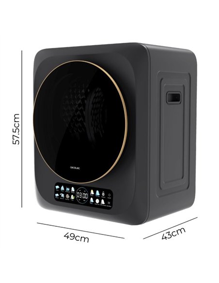 Cecotec Bolero DressCode Dry 3400V Secadora Compacta de Evacuación de 3Kg Dark