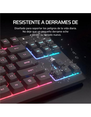 Corsair K55 Core TKL RGB Teclado de Membrana Resistente a Derrames