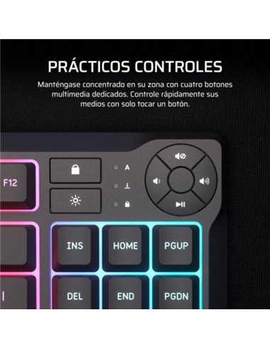 Corsair K55 Core TKL RGB Teclado de Membrana Resistente a Derrames