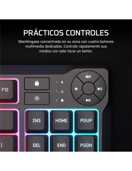 Corsair K55 Core TKL RGB Teclado de Membrana Resistente a Derrames