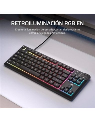 Corsair K55 Core TKL RGB Teclado de Membrana Resistente a Derrames