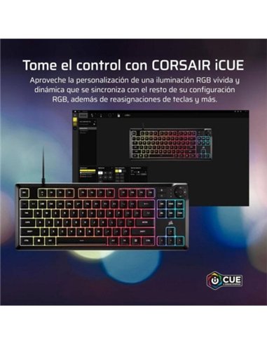 Corsair K55 Core TKL RGB Teclado de Membrana Resistente a Derrames