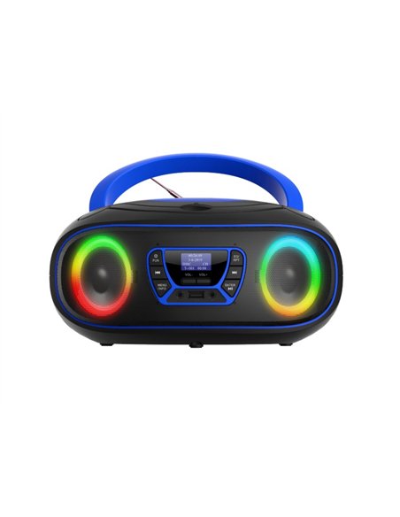 Denver TDB-212BU Radio CD Boombox DAB+/FM con Bluetooth, USB y Entrada AUX Azul