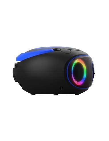 Denver TDB-212BU Radio CD Boombox DAB+/FM con Bluetooth, USB y Entrada AUX Azul