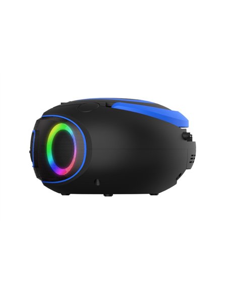 Denver TDB-212BU Radio CD Boombox DAB+/FM con Bluetooth, USB y Entrada AUX Azul