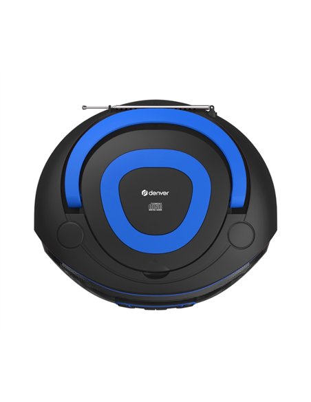 Denver TDB-212BU Radio CD Boombox DAB+/FM con Bluetooth, USB y Entrada AUX Azul