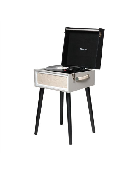 Denver VPR-250 Tocadiscos Retro con Bluetooth, Radio FM y Grabación MP3 por USB