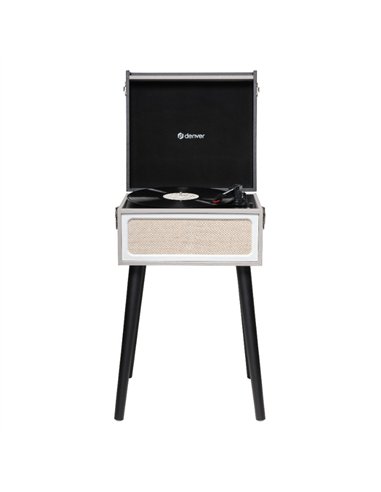 Denver VPR-250 Tocadiscos Retro con Bluetooth, Radio FM y Grabación MP3 por USB