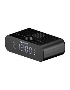 Denver CRD-515 Radio Despertador DAB+/FM con Bluetooth, Doble Alarma y Pantalla LED 3.5"