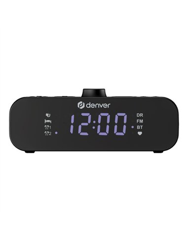 Denver CRD-515 Radio Despertador DAB+/FM con Bluetooth, Doble Alarma y Pantalla LED 3.5"
