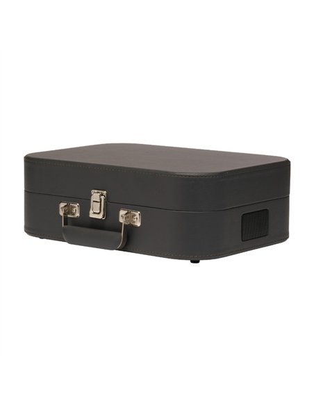 Denver VPL-130DGR Tocadiscos Maleta Gris Oscuro con Altavoces Integrados y Grabación a PC por USB