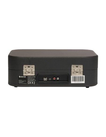 Denver VPL-130DGR Tocadiscos Maleta Gris Oscuro con Altavoces Integrados y Grabación a PC por USB