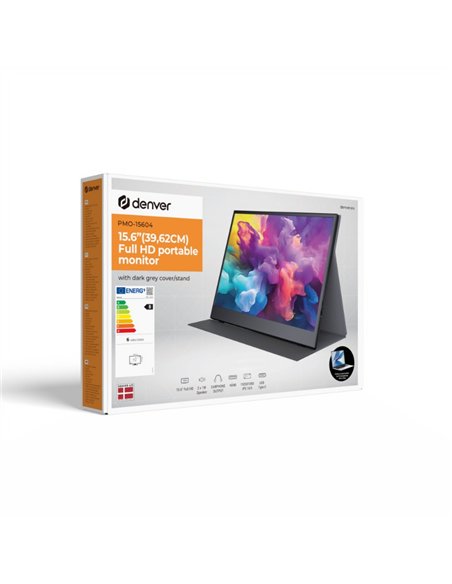 Denver PMO-15604 Monitor Portátil 15.6" Full HD IPS con USB-C y Mini HDMI