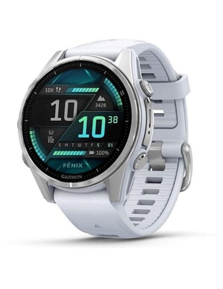 Garmin Fenix 8 Smartwatch GPS 43mm AMOLED 10ATM Pulsómetro SpO2 Plata con Correa Blanca